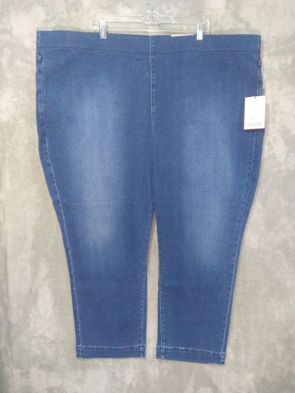 NYDJ Jeans Women 4X Blue Denim Bailey Relaxed Straight Ankle Lift Tuck High Rise